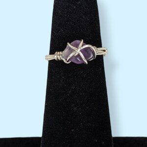 Bohemian Wire Wrapped Amethyst Ring